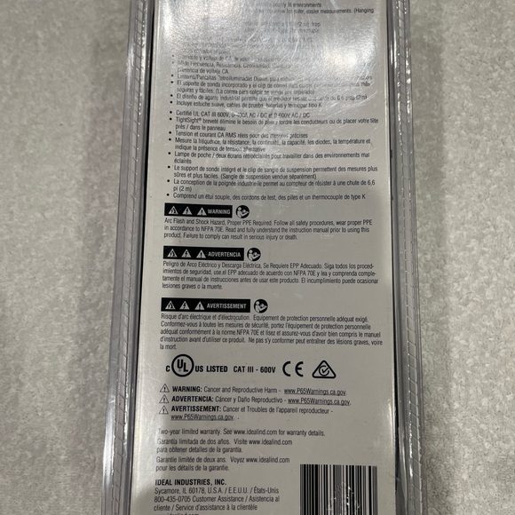 IDEAL 61-747 400A AC/DC TRMS Clamp Meter, Tightsight, Flashlight, NCVT & Temp - Picture 3 of 4